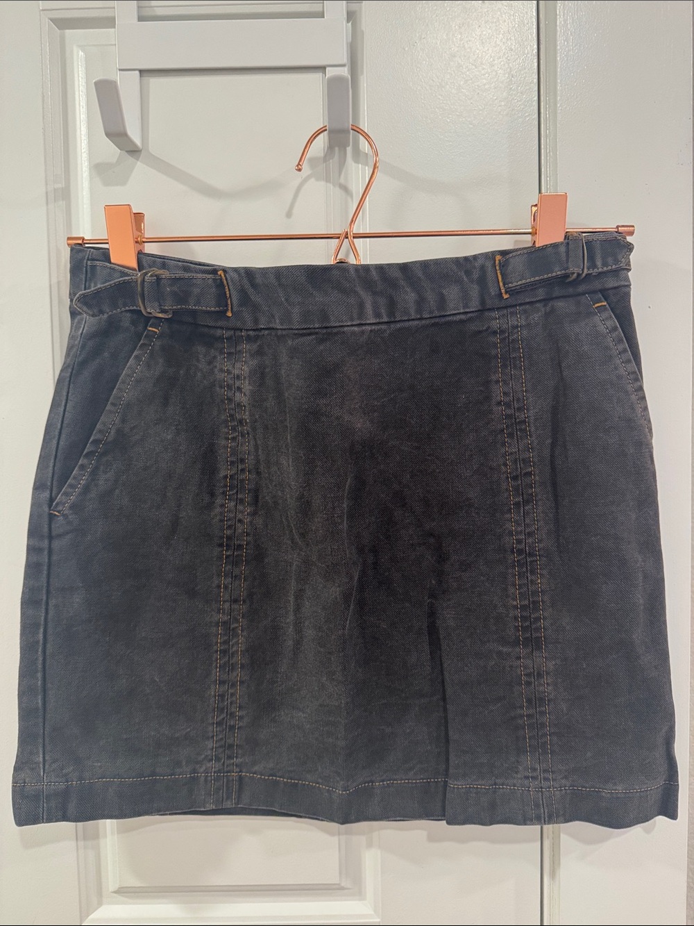 Vintage GAP Dark Gray Classic Washed Black Denim Skirt